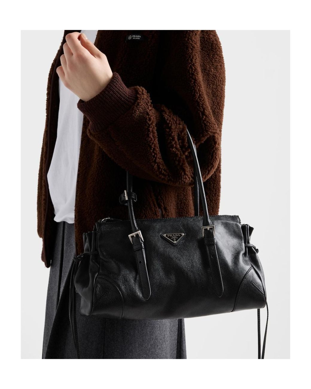 Prada Black Bonnie Medium Shopping Bag
