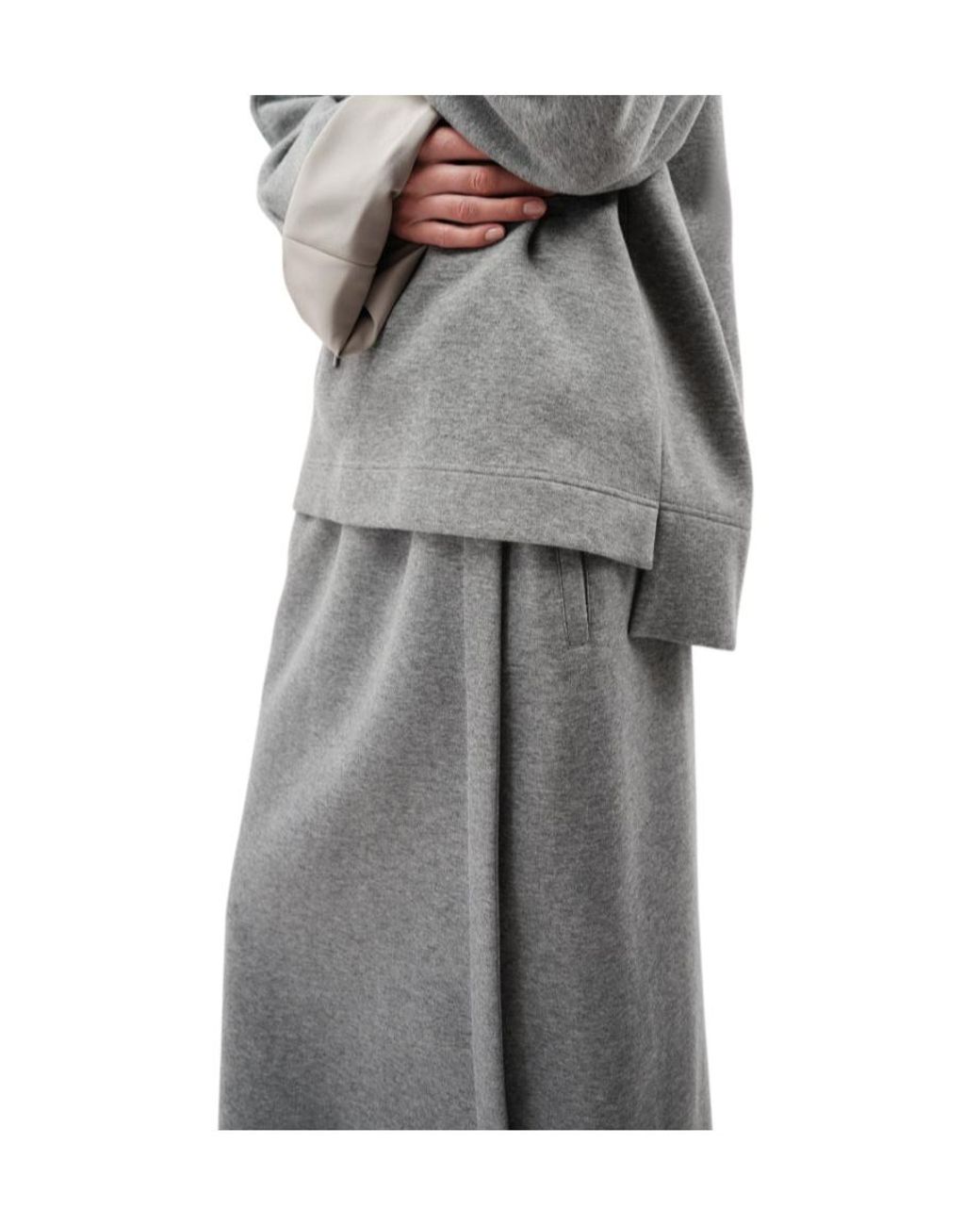 Carven Gray Pull-On Skirt