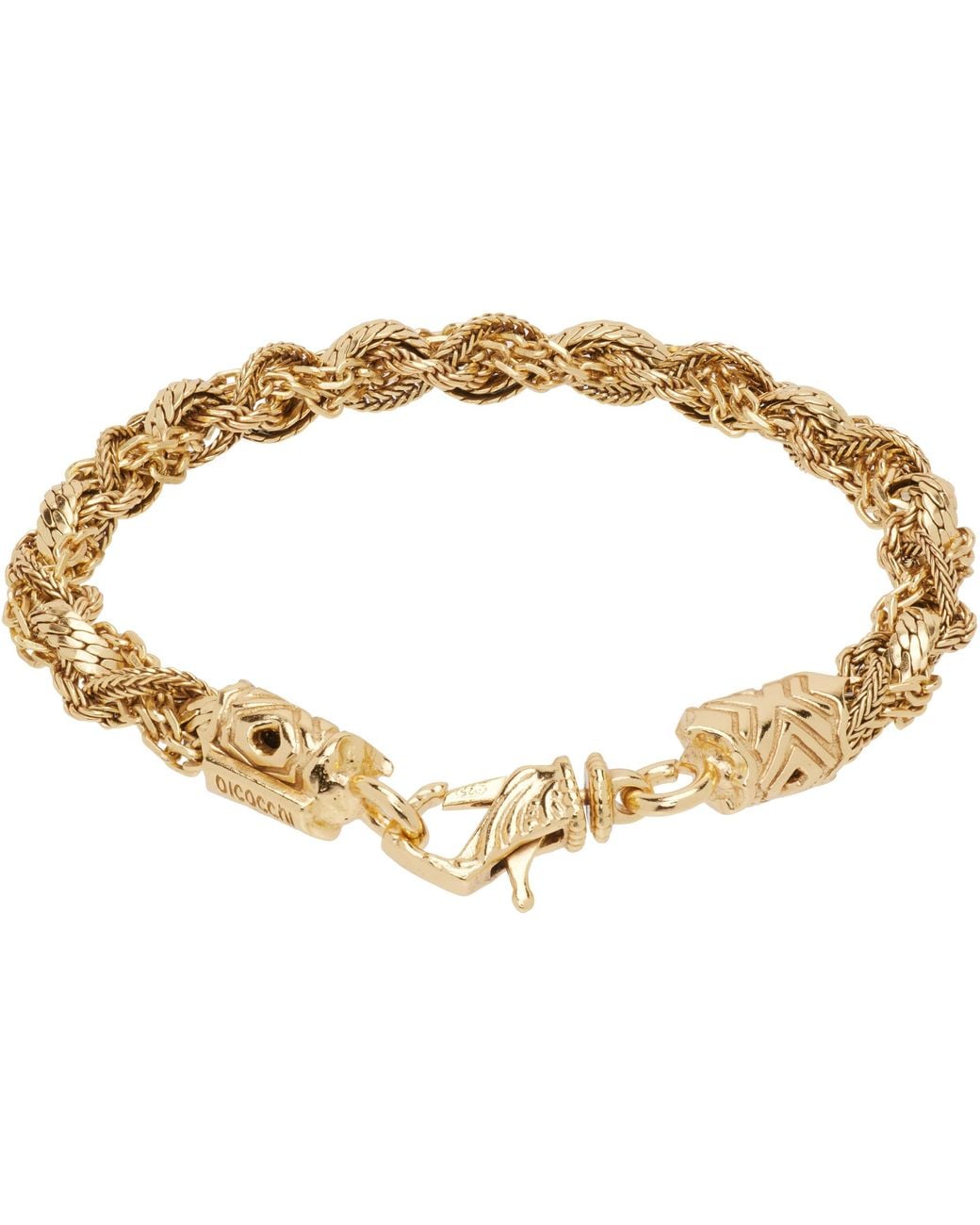 Emanuele Bicocchi Metallic Round Braid Bracelet for men