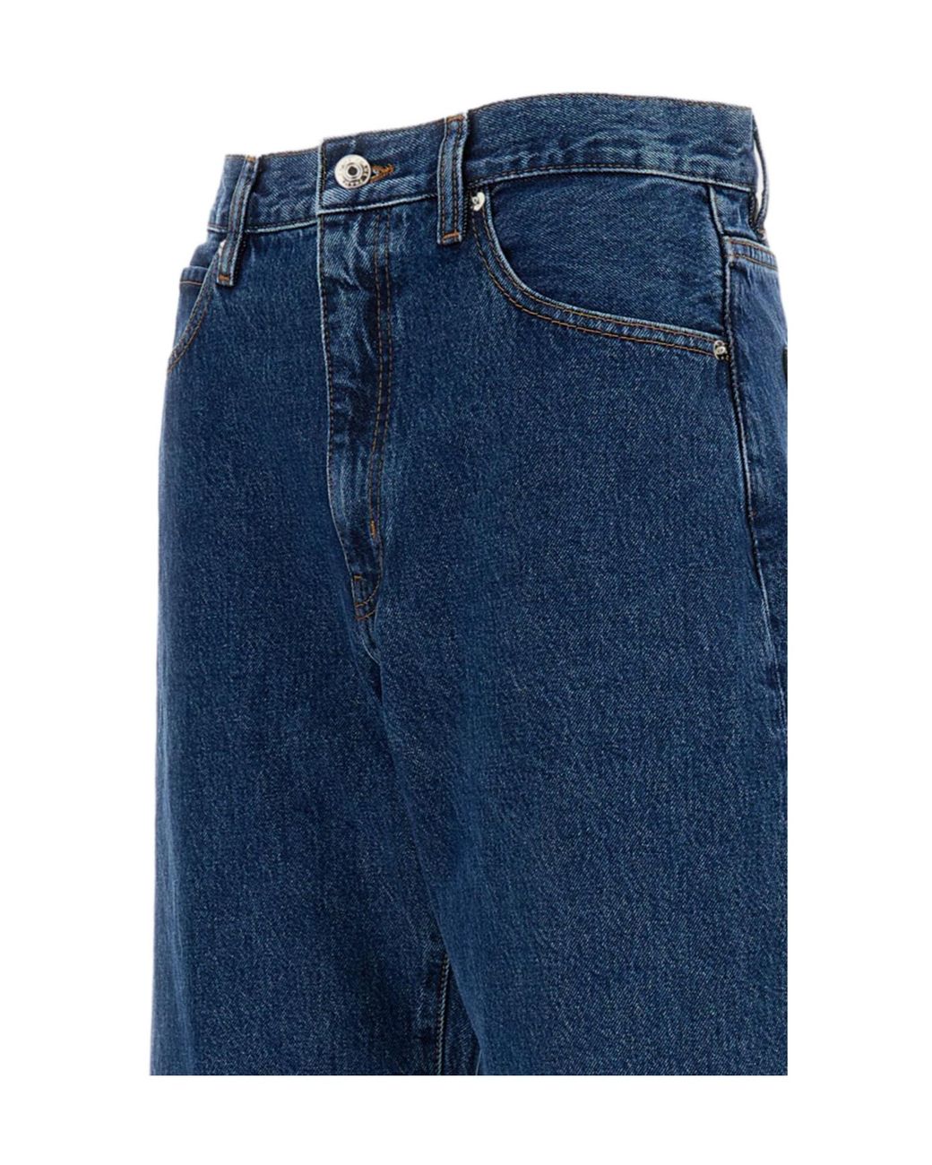 FRAME Blue High Waist Round Leg Jeans