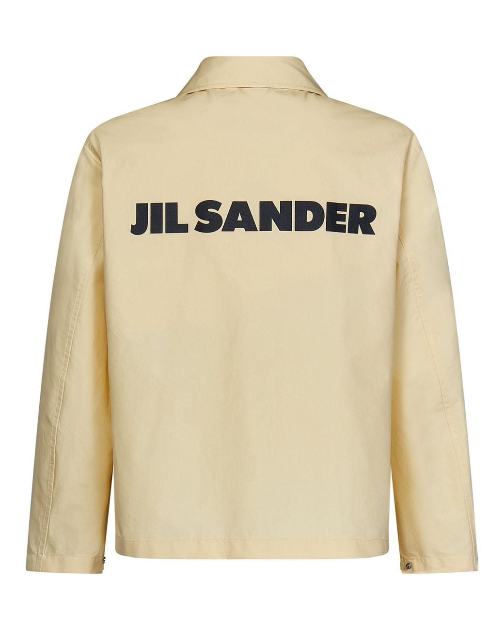 Jil Sander Natural Logo Printed Long-Sleeved Jacket for men