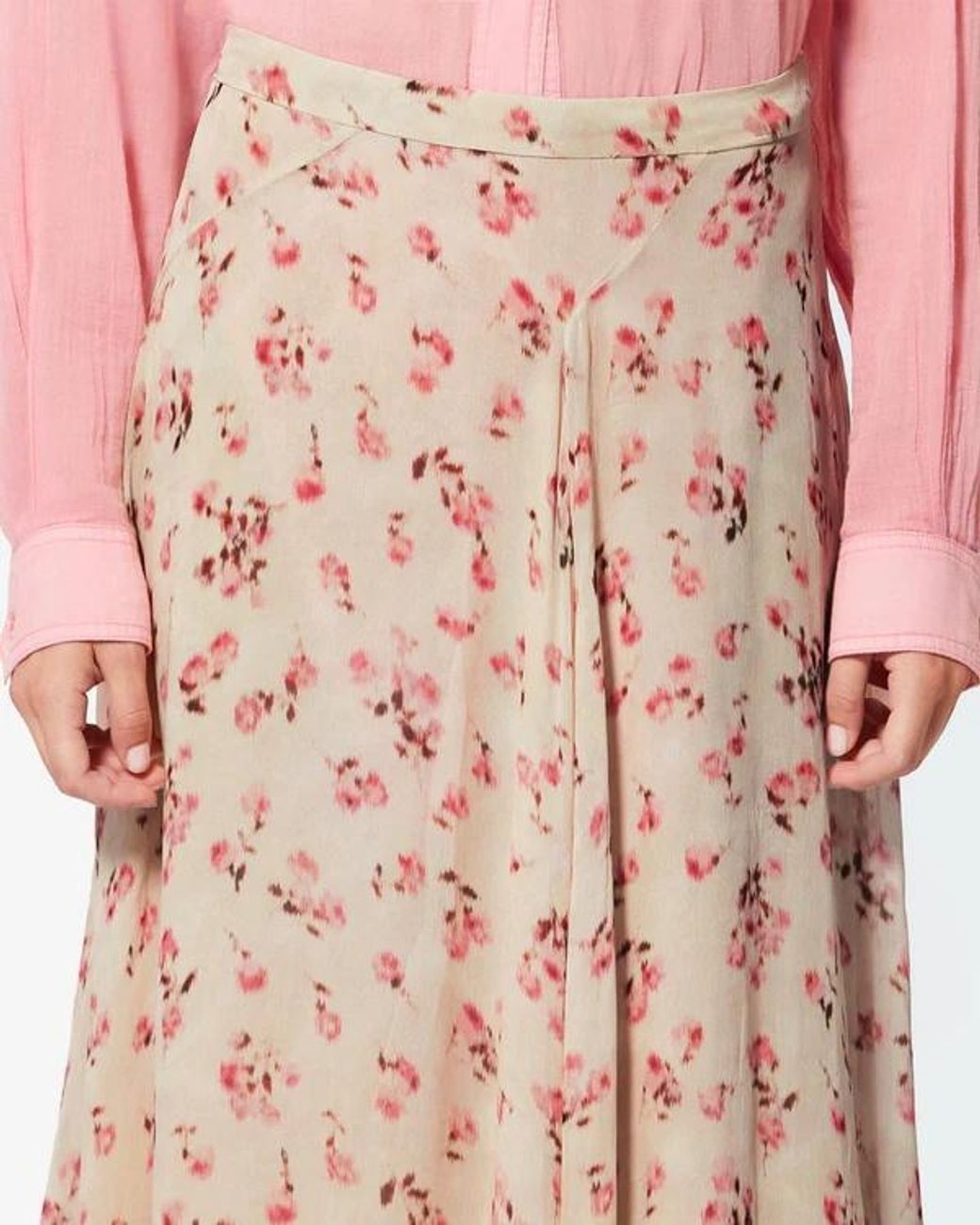 Isabel Marant Natural Isabel Marant Étoile Asymmetric Printed Skirt