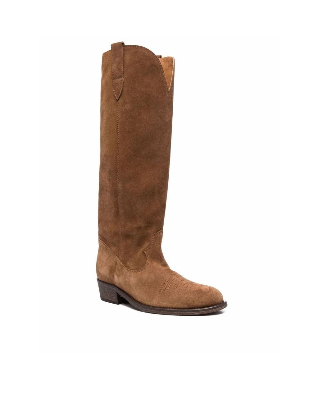 Via Roma 15 Brown Western Knee-High Boots