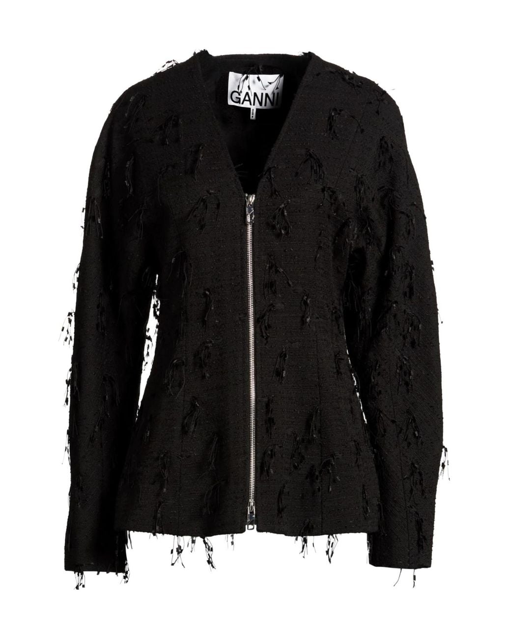 Ganni Black Long Sleeves Jackets