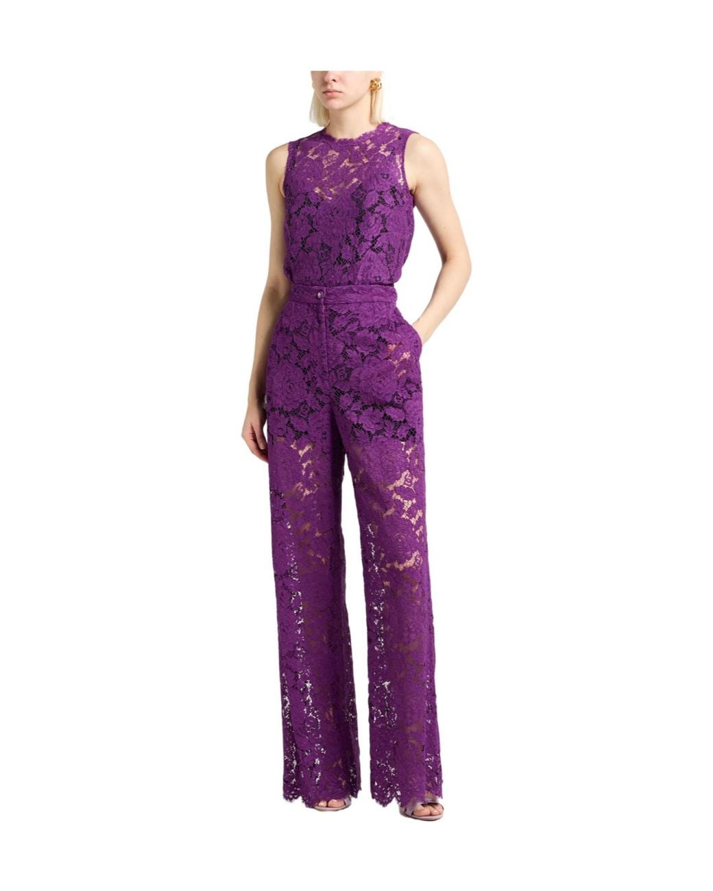 Dolce & Gabbana Purple Loose-Fitting Trousers