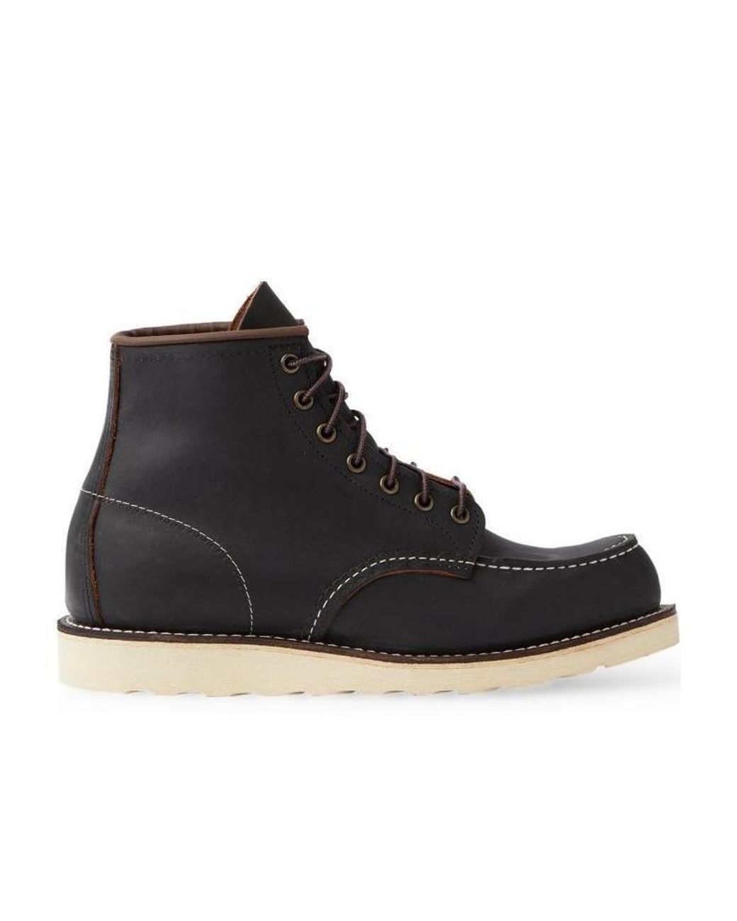 Red Wing Black Classic Moc Ankle Boots for men
