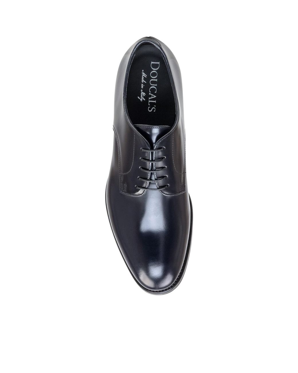 Doucal's Blue Almond Toe Derby Shoes for men