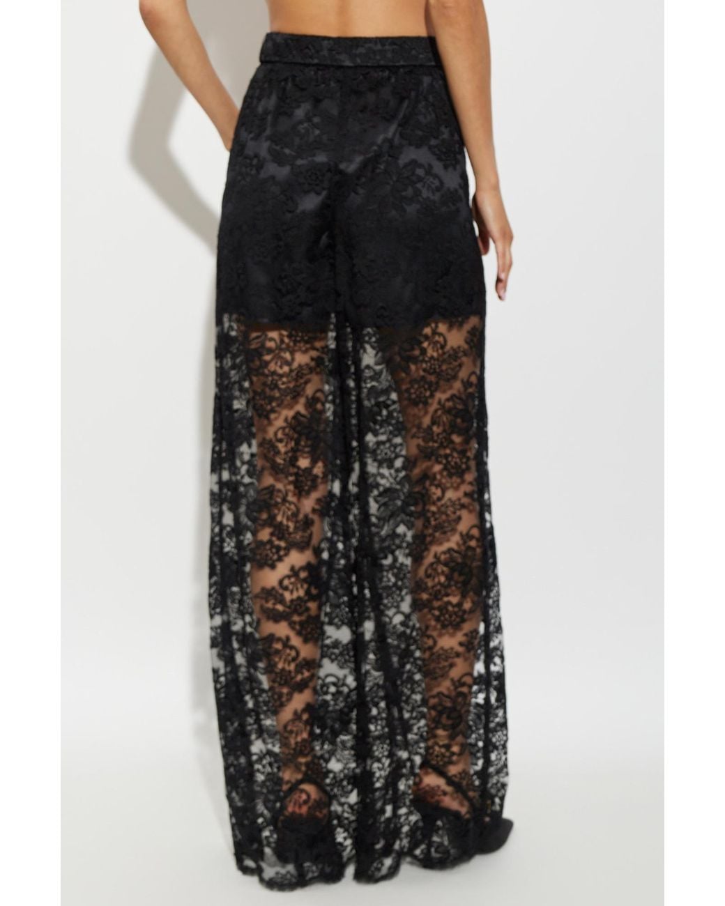 Dolce & Gabbana Black Lace Trousers