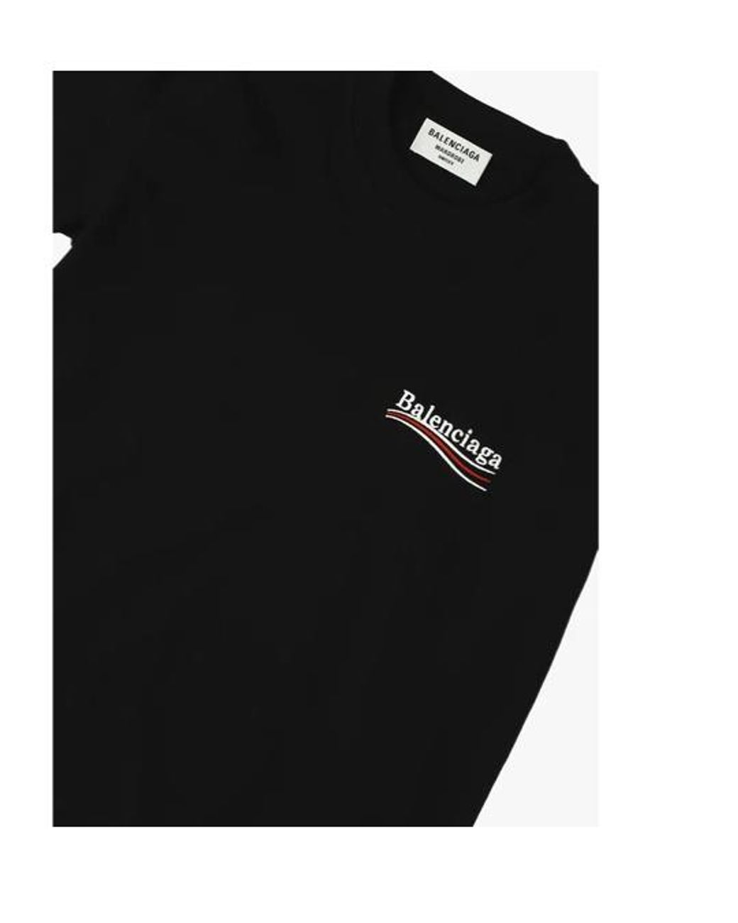 Balenciaga Black Political Campaign Logo T-Shirt