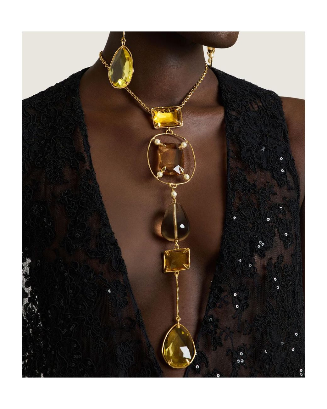 Givenchy White Drop Necklace