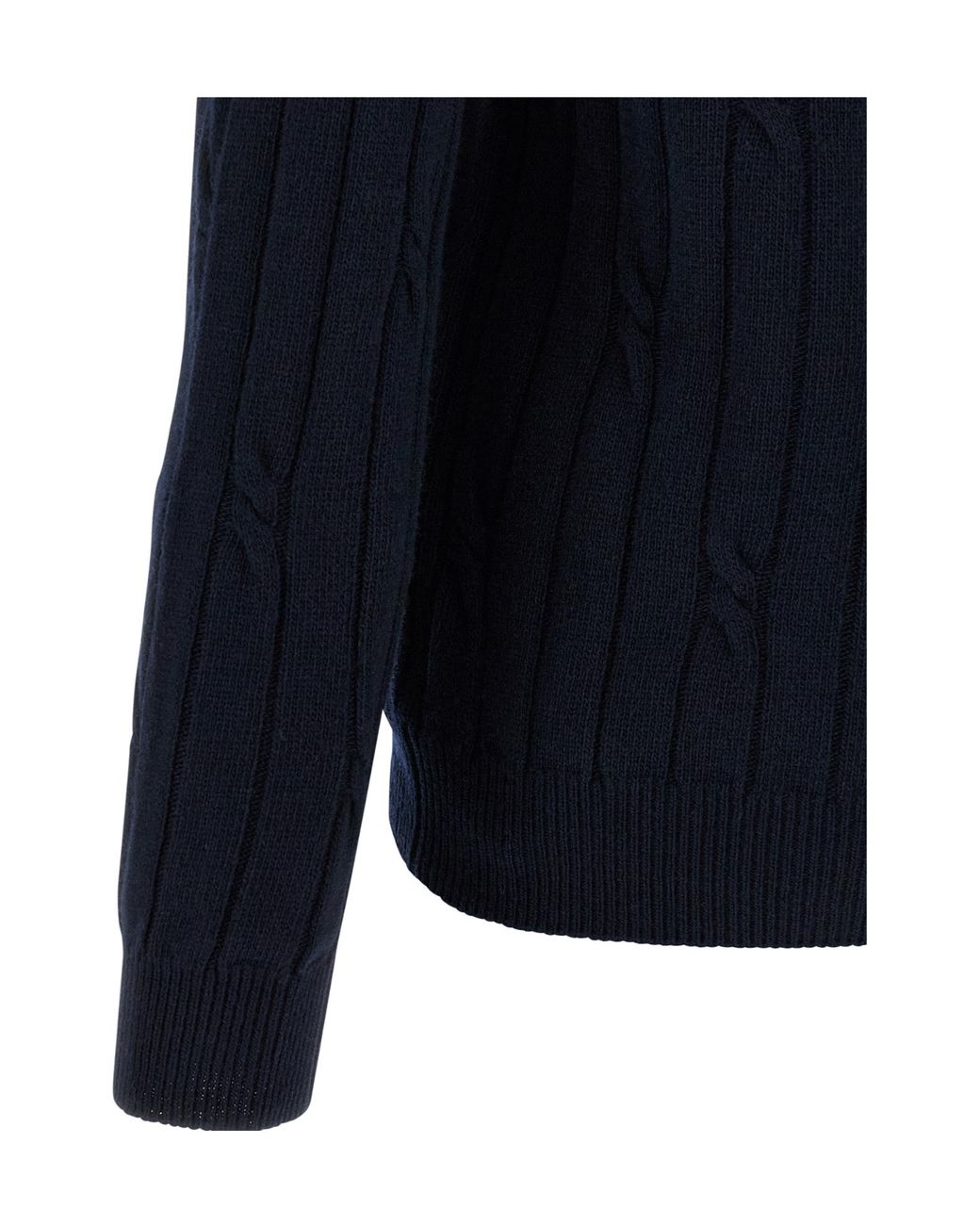 Zanone Blue Braided Stitch Polo Shirt for men