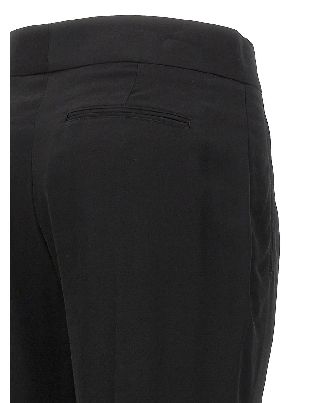 Tom Ford Black Metal Bar Detailed Straight-Leg Pants