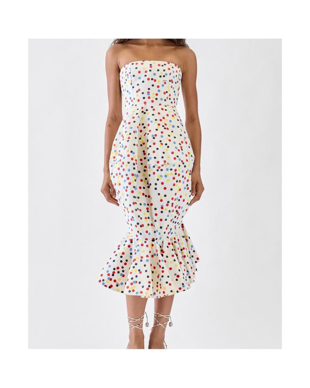 Jacquemus White Strapless Dress