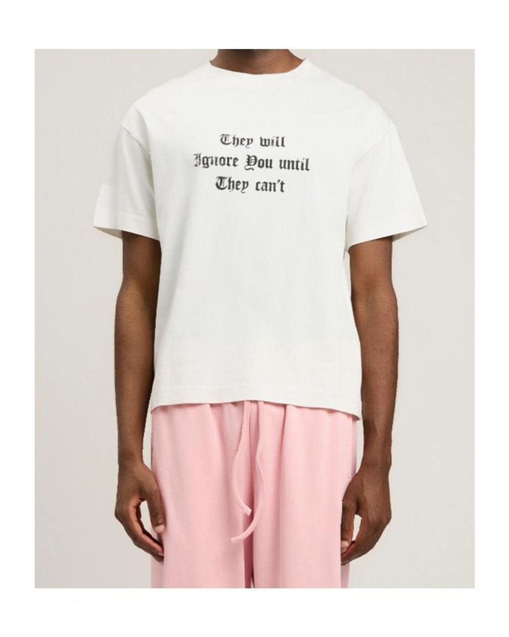 Palm Angels White Statement Regular Tee for men
