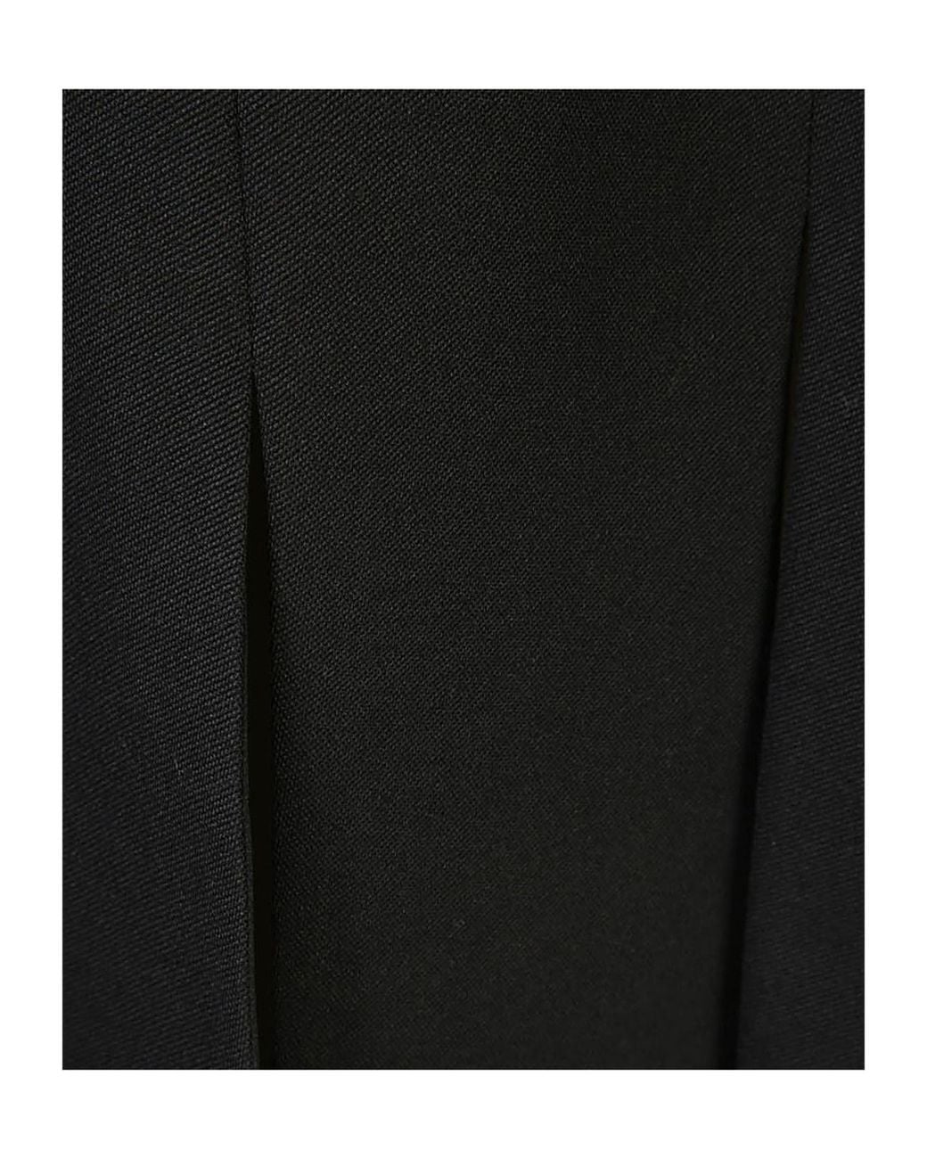 Fendi Black Grain De Poudre Midi Skirt