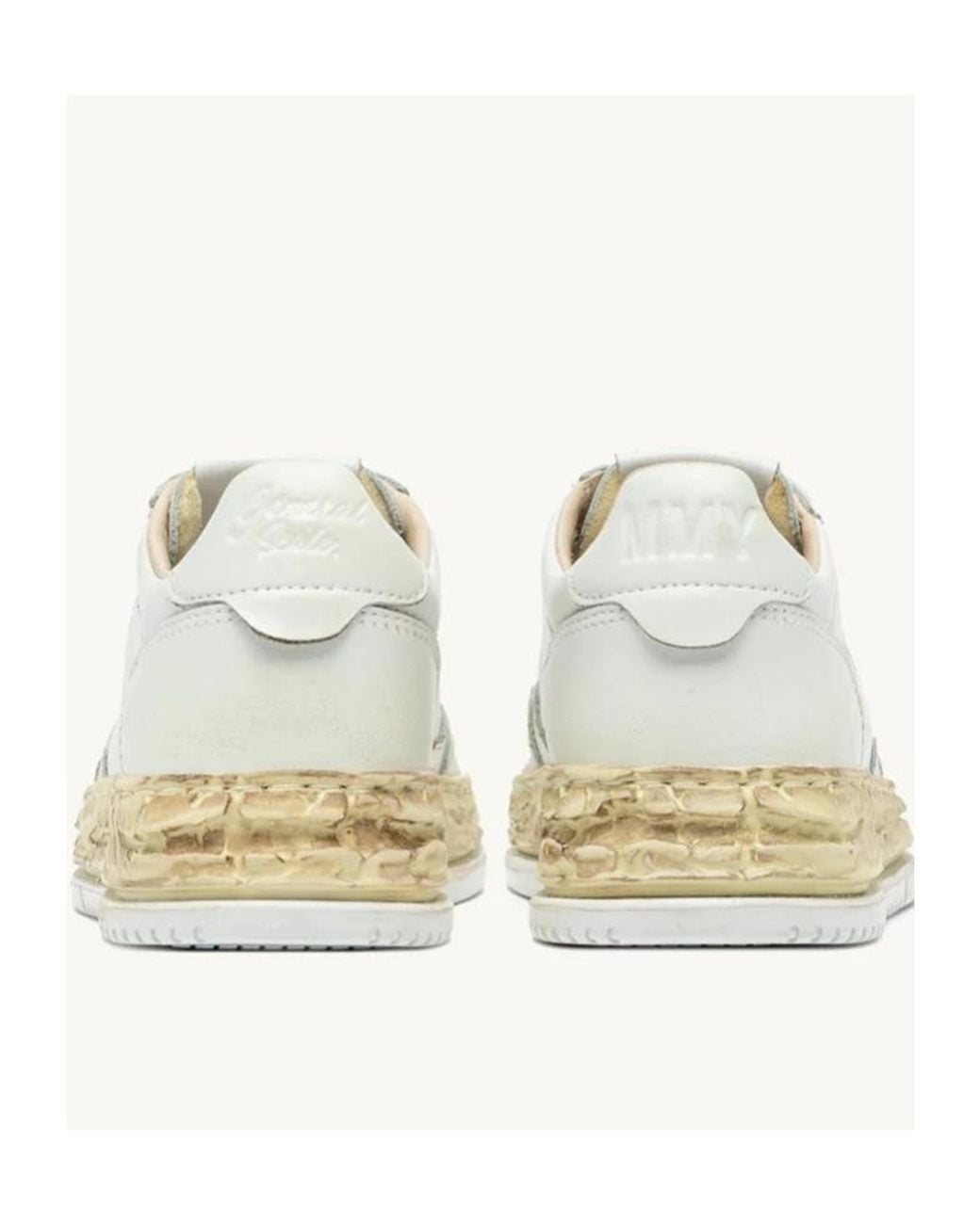 Autry White X Maison Mihara Yasuhiro Peforated Lace-Up Sneakers