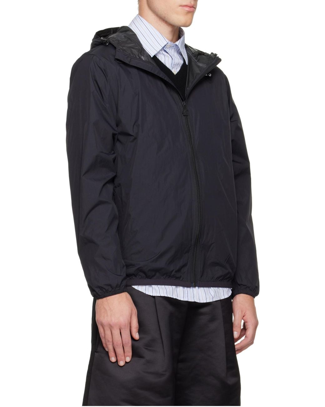 COMME DES GARÇONS PLAY Black Comme Des Garçons Play Hooded Zipped Jacket for men