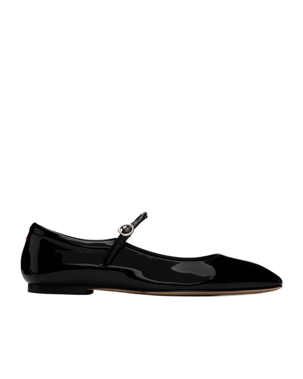 Aeyde Black Square Head Ballet Shoes