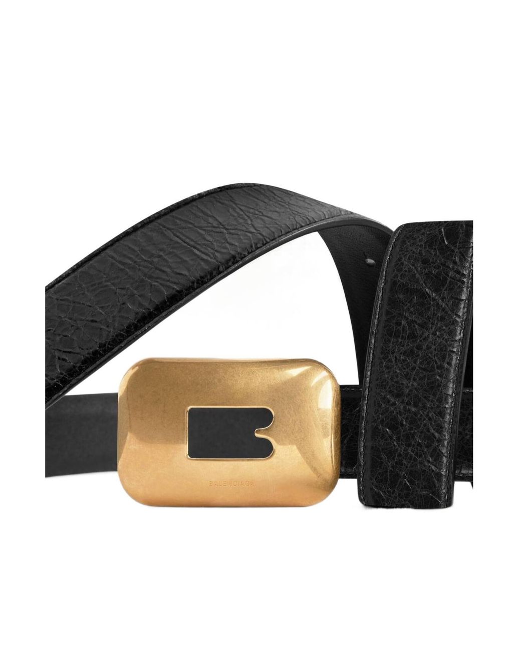 Balenciaga White Rectangular Buckle Belt