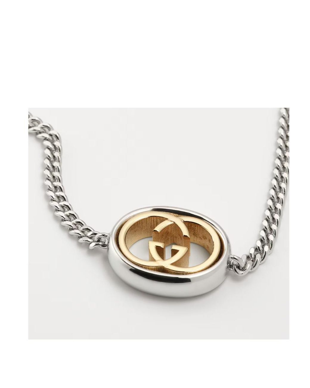 Gucci White Interlocking Chain Bracelet