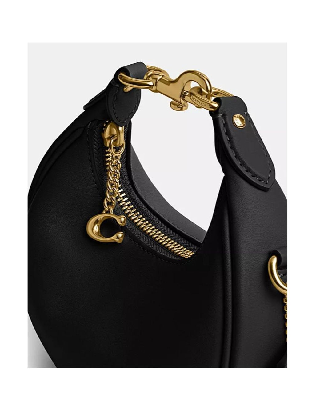 COACH Black Logo Charm Handbag