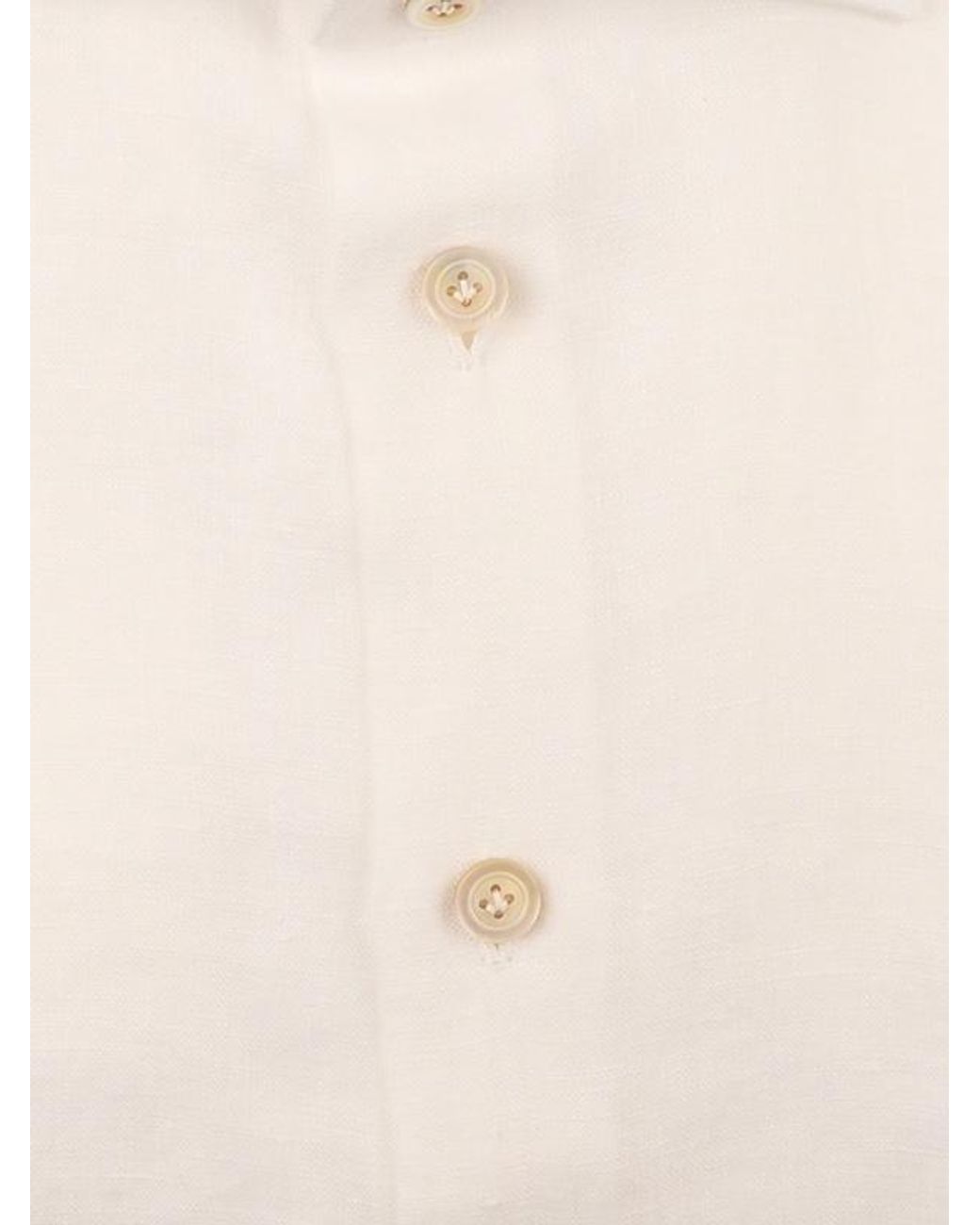 Kiton White Spread-Collar Shirt for men