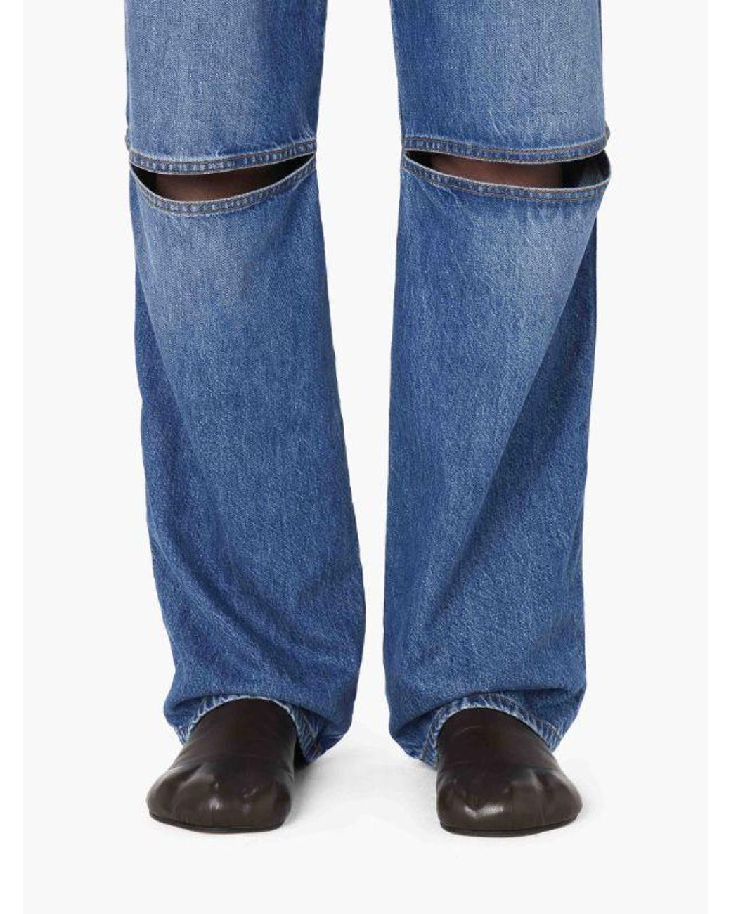 J.W. Anderson Blue Jw Anderson Cut-Out Knee Bootcut Jeans