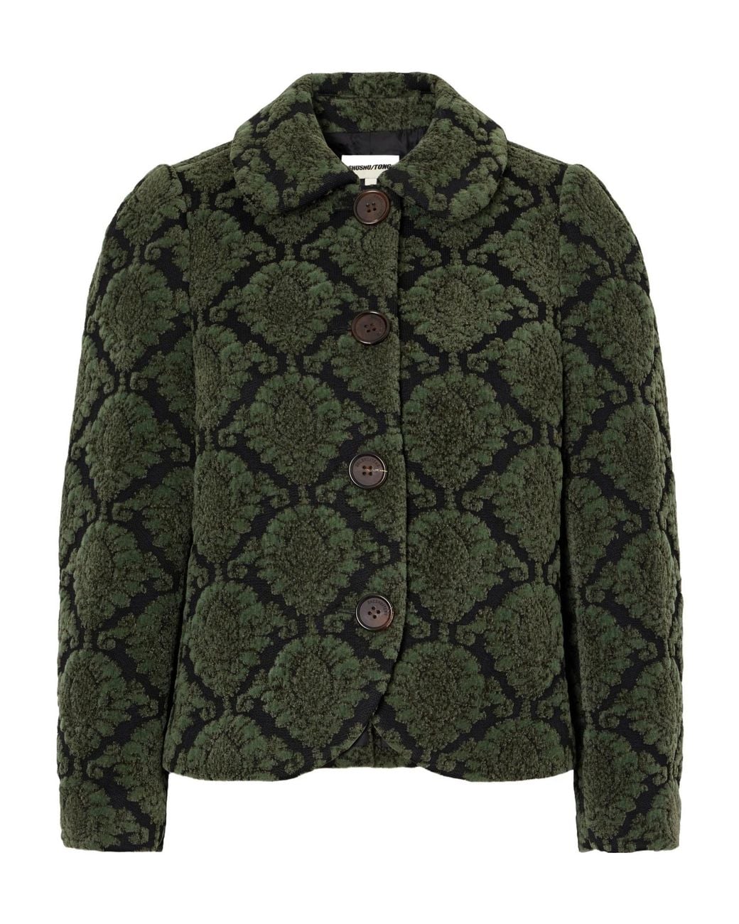 ShuShu/Tong Green Pile-Jacquard Jacket