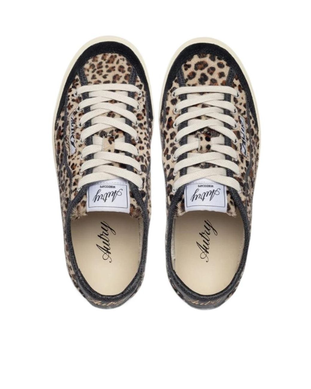 Autry Black Windscape Leopard Printed Sneakers