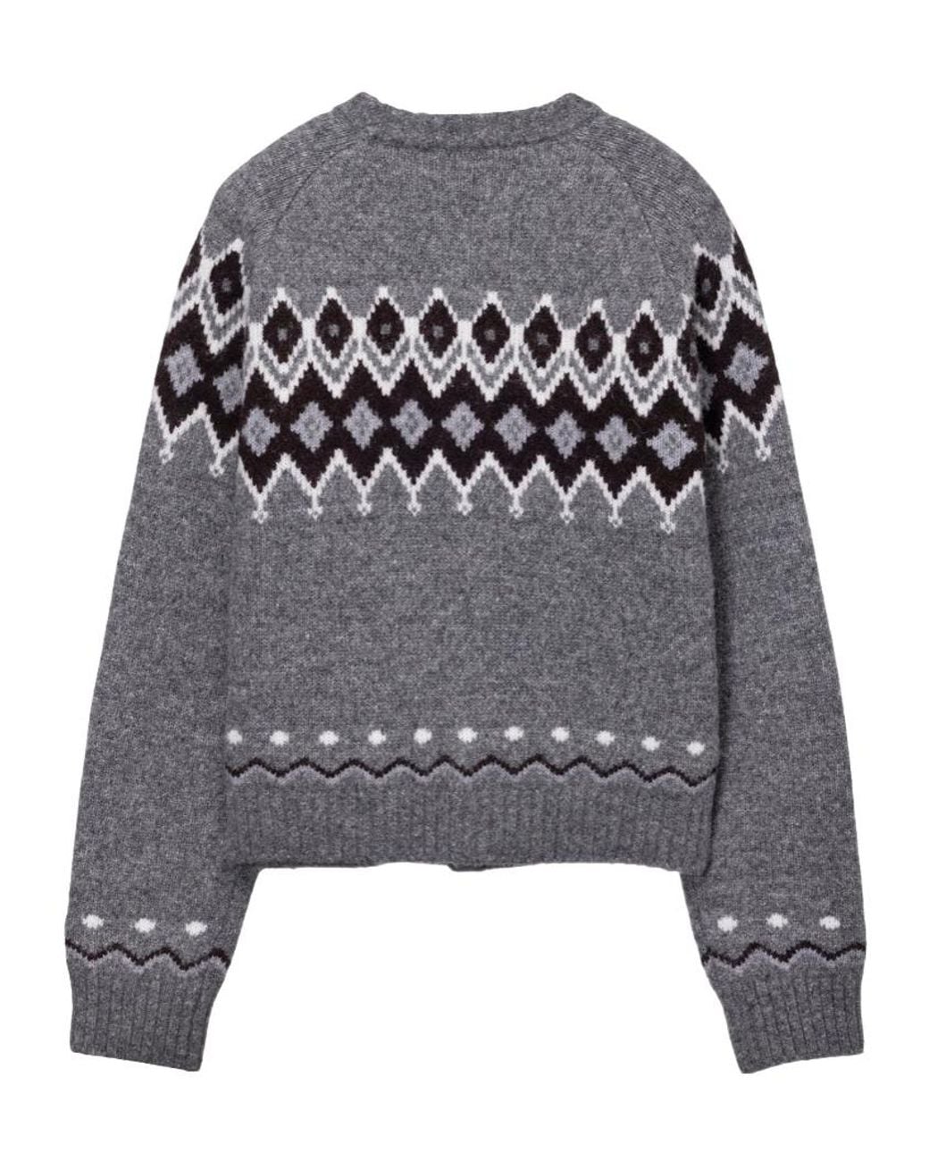 DUNST Gray Long-Sleeved Crew-Neck Knit Top for men
