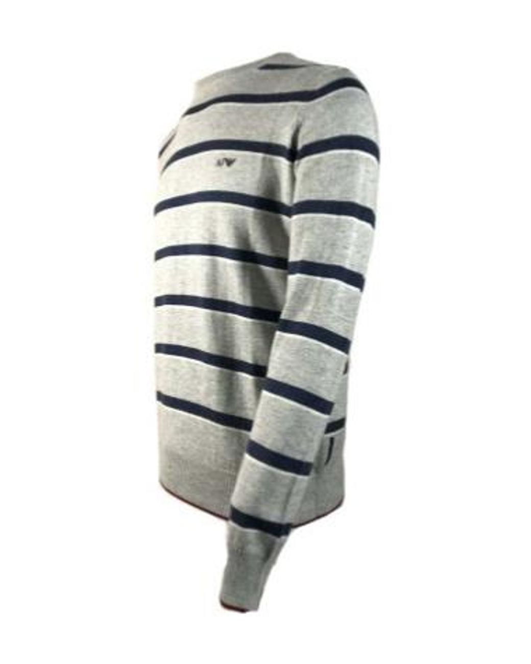 Armani Jeans Gray Round-Collar And Long-Sleeved Sweater for men