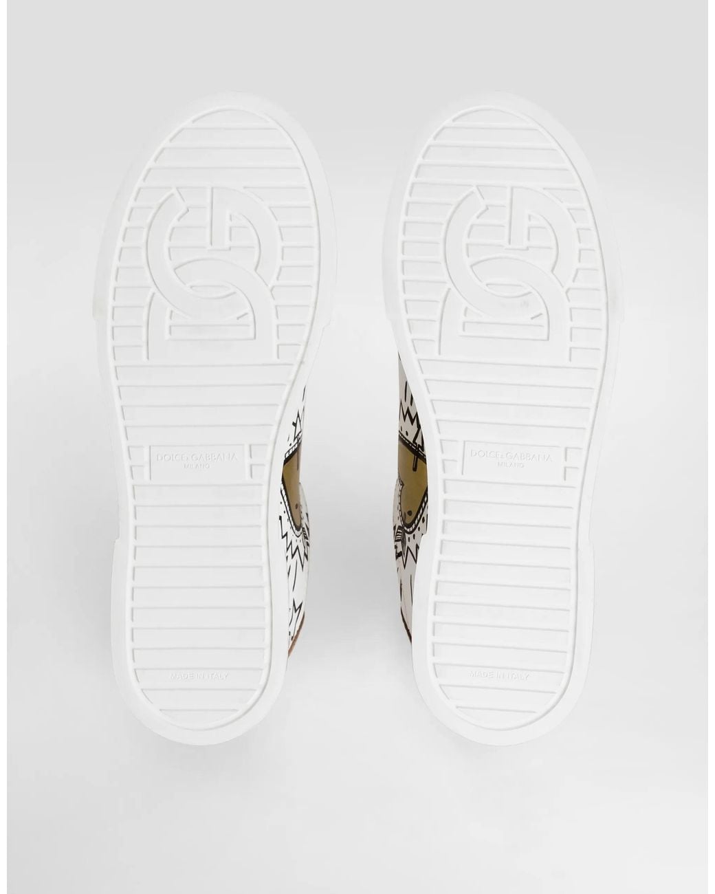 Dolce & Gabbana White Portofino Low-Top Sneakers