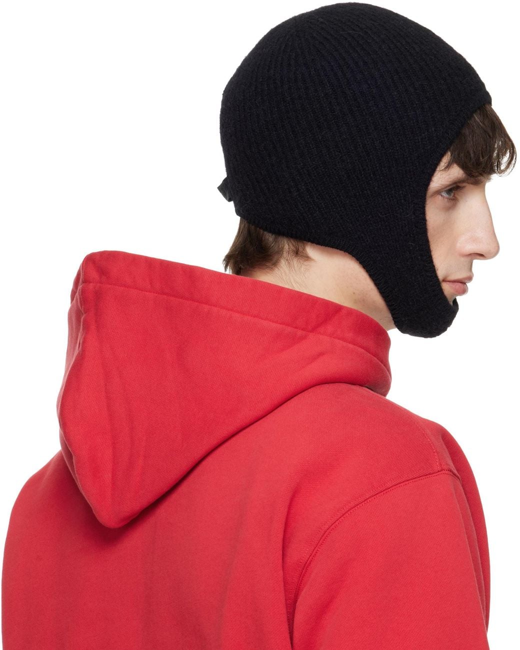 Jacquemus Black La Capuche Gros Grain Knitted Hat