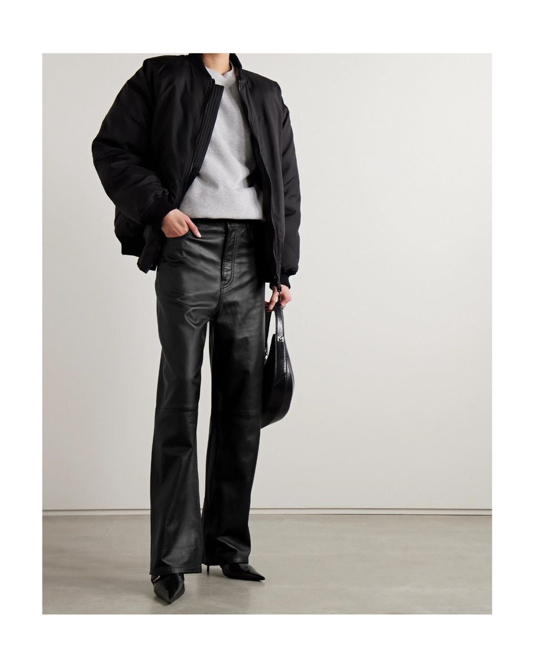 Wardrobe NYC Black Wide-Leg Casual Pants