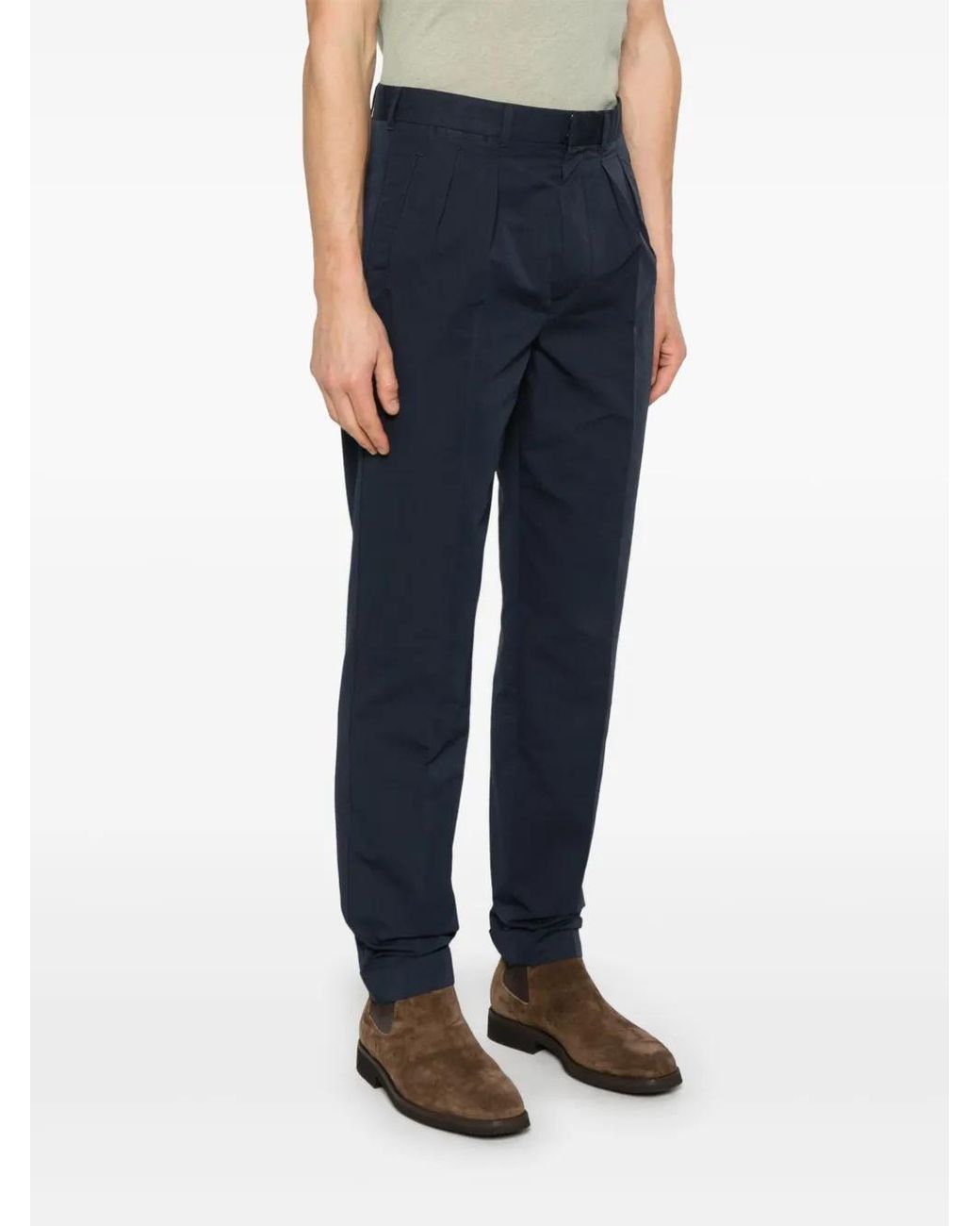 Tom Ford Blue トムフォード プリーツポプリンパンツ for men