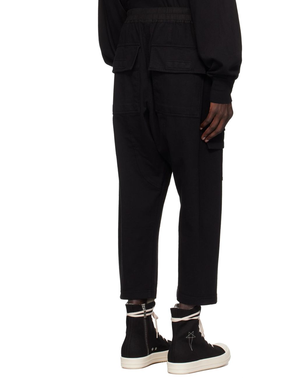 Rick Owens Black Drawstring Overalls for men