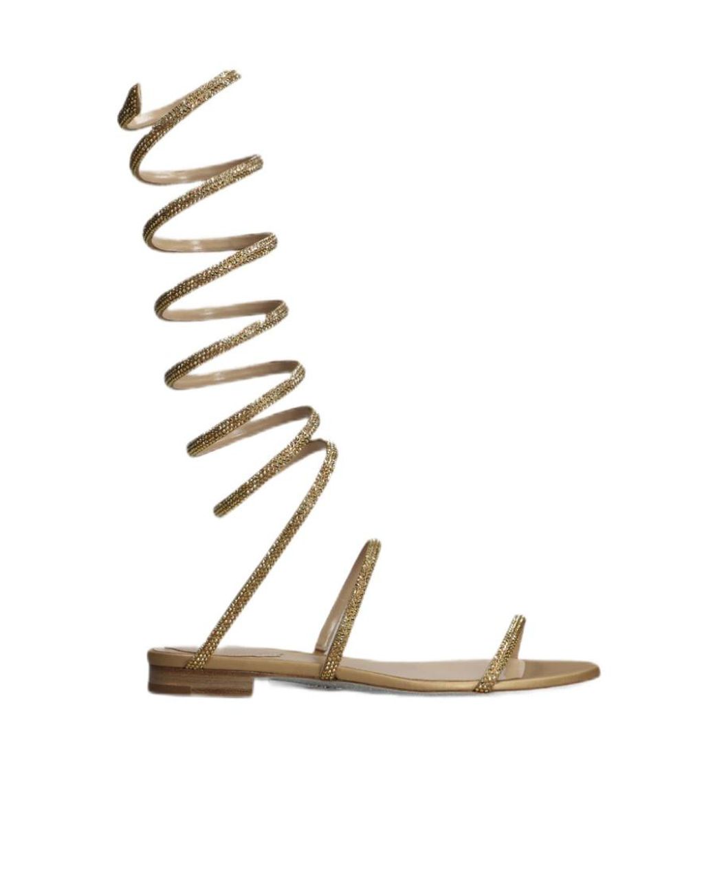 Rene Caovilla Metallic René Caovilla Supercleo Embellished Flat Sandals