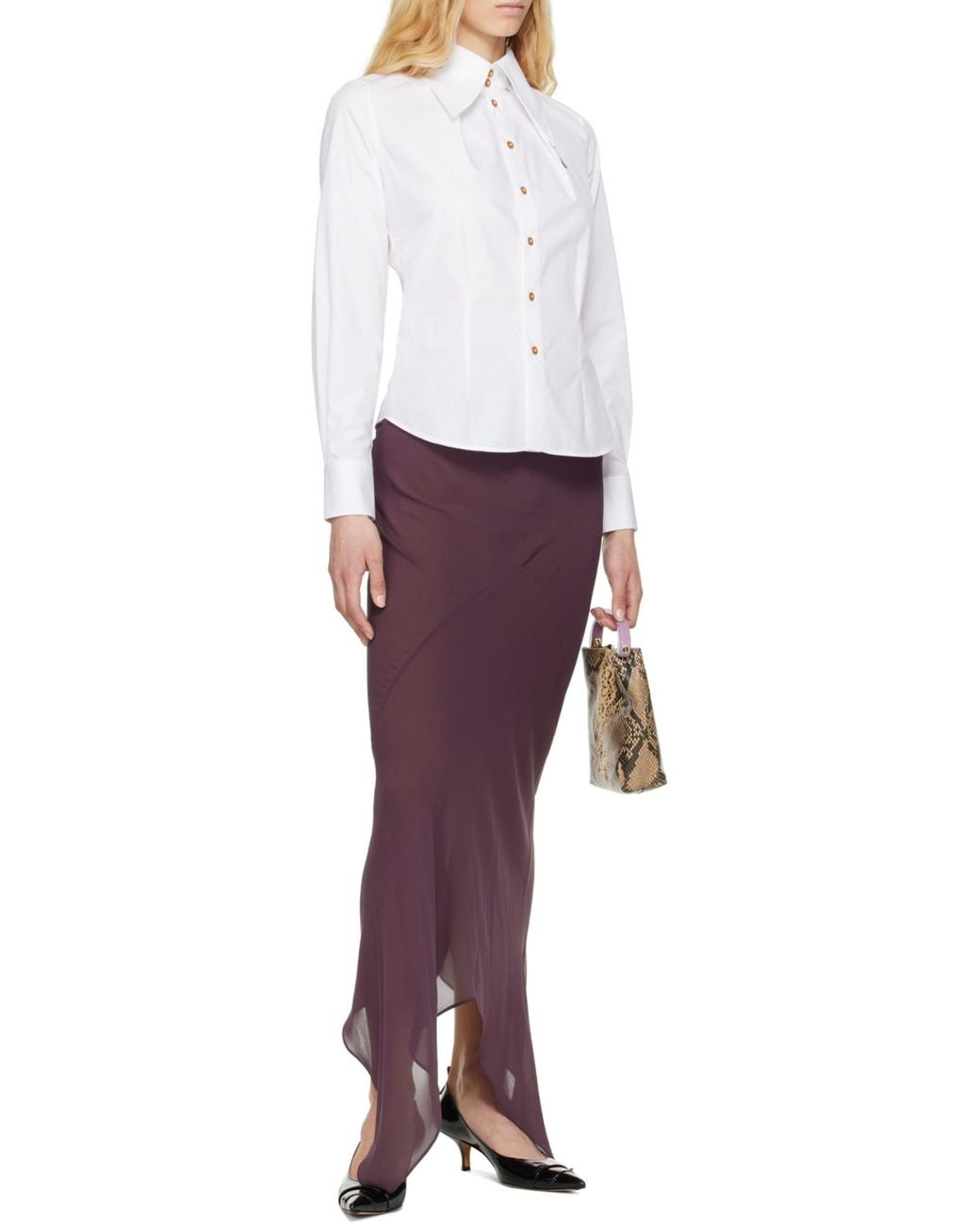Vivienne Westwood White Orb Embroidered Shirt