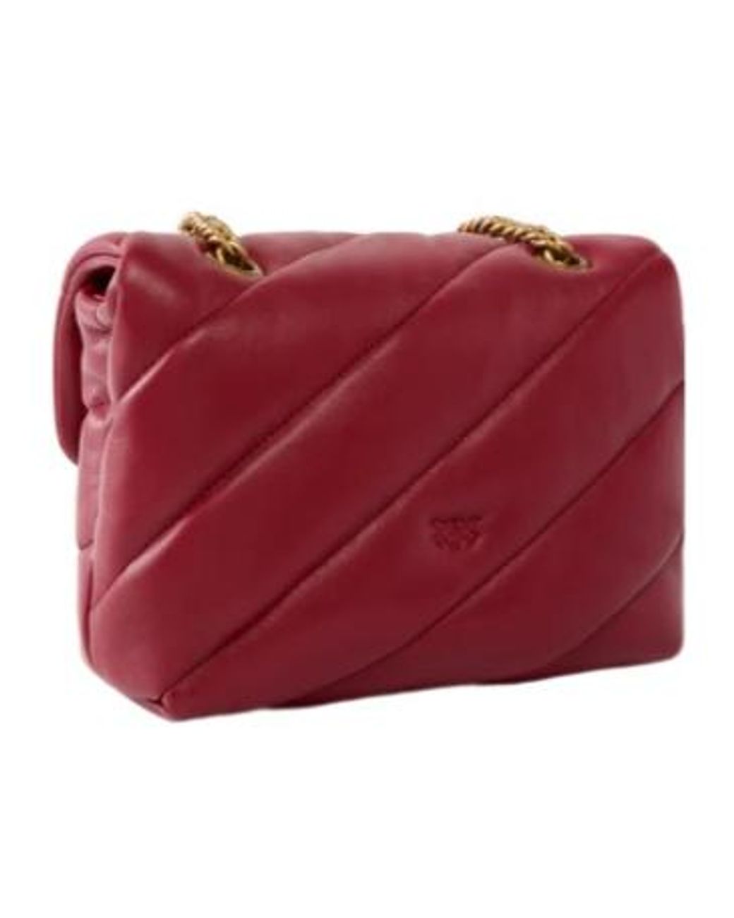 Pinko Red Love Puff Quilted Mini Shoulder Bag