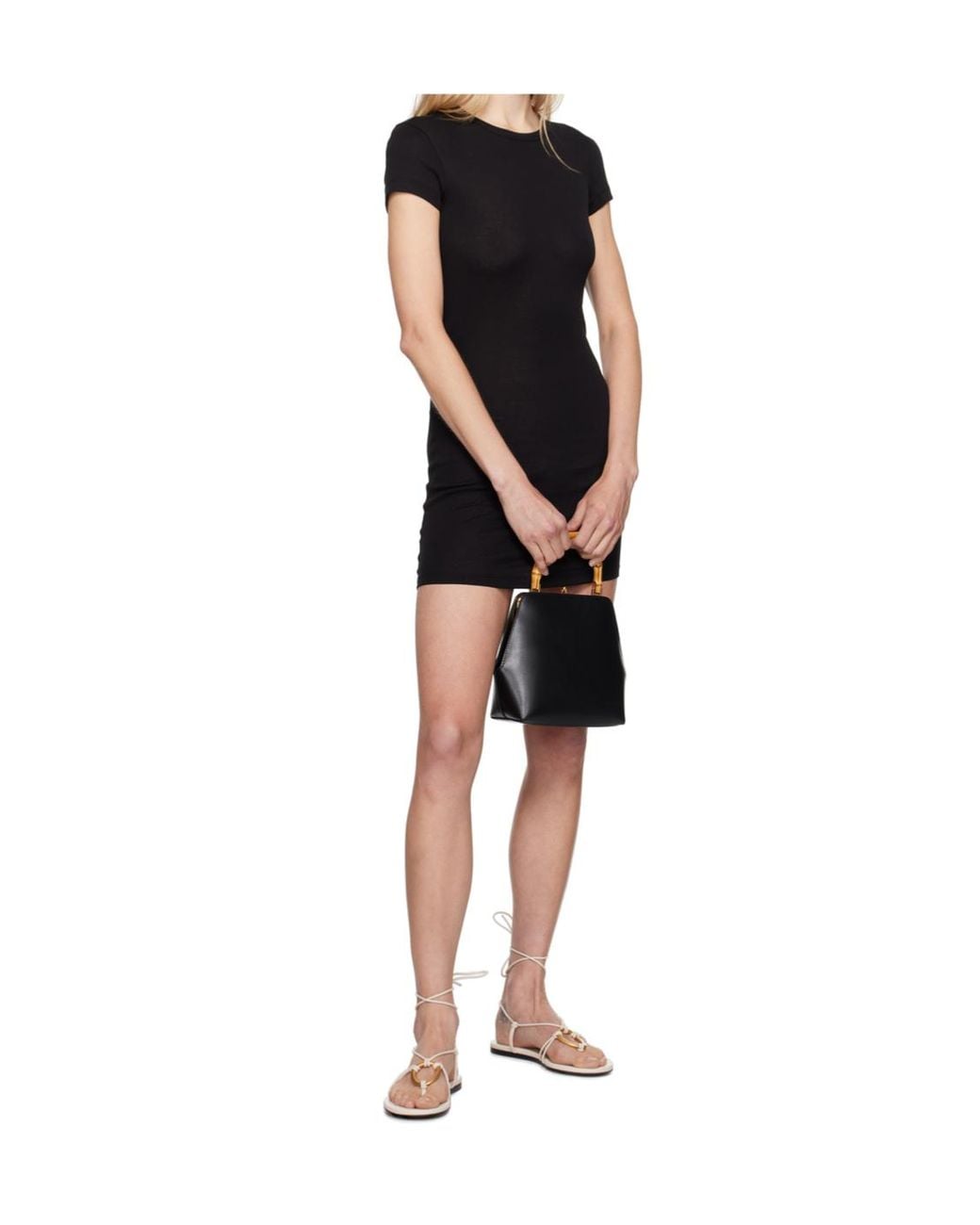 Wardrobe NYC Black Cotton Mini Dress