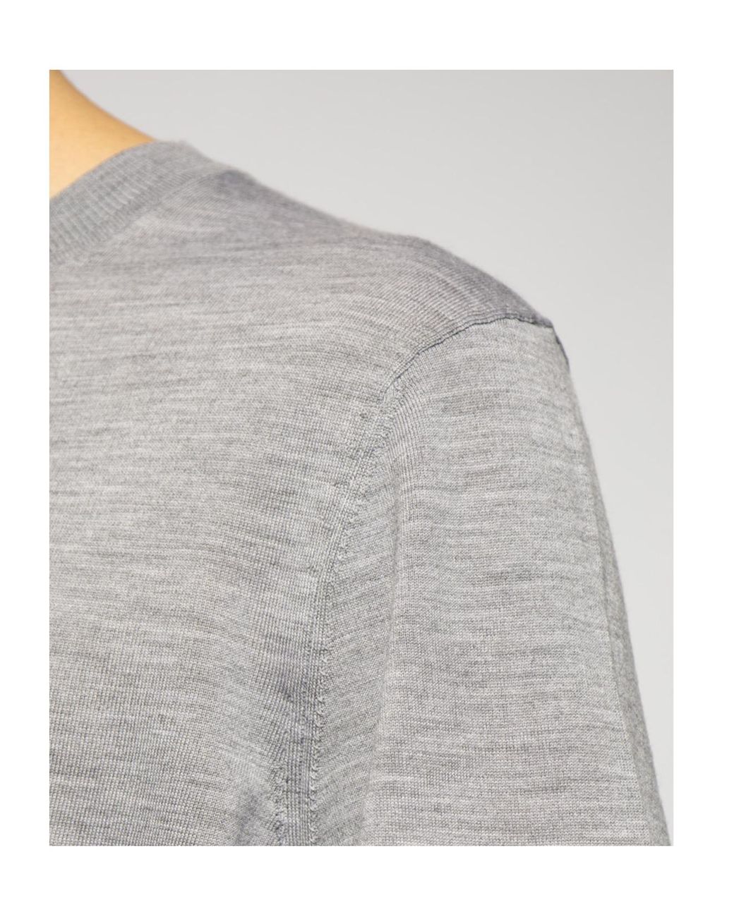 Theory Gray Crewneck Knitted Jumper for men