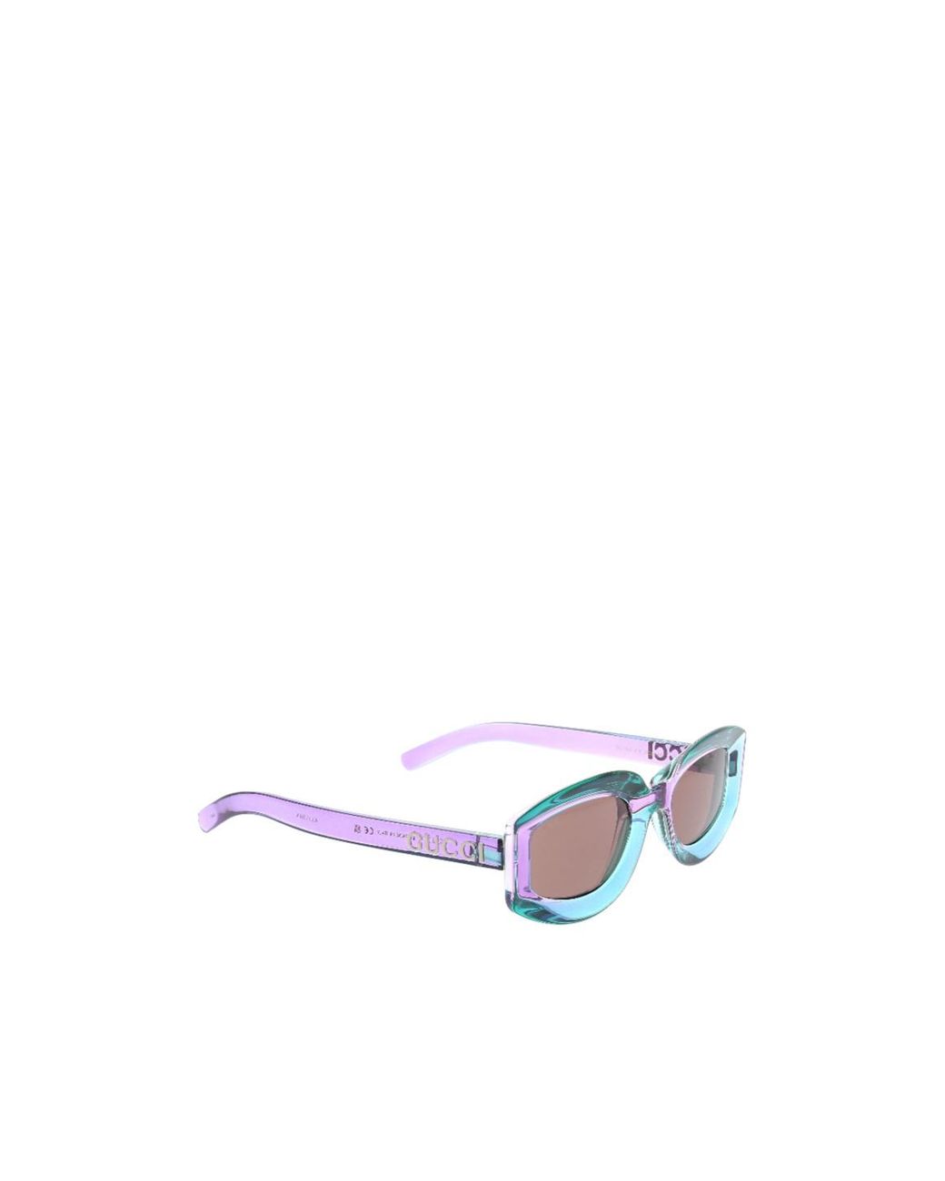 Gucci Blue Eyewear Oval Frame Sunglasses