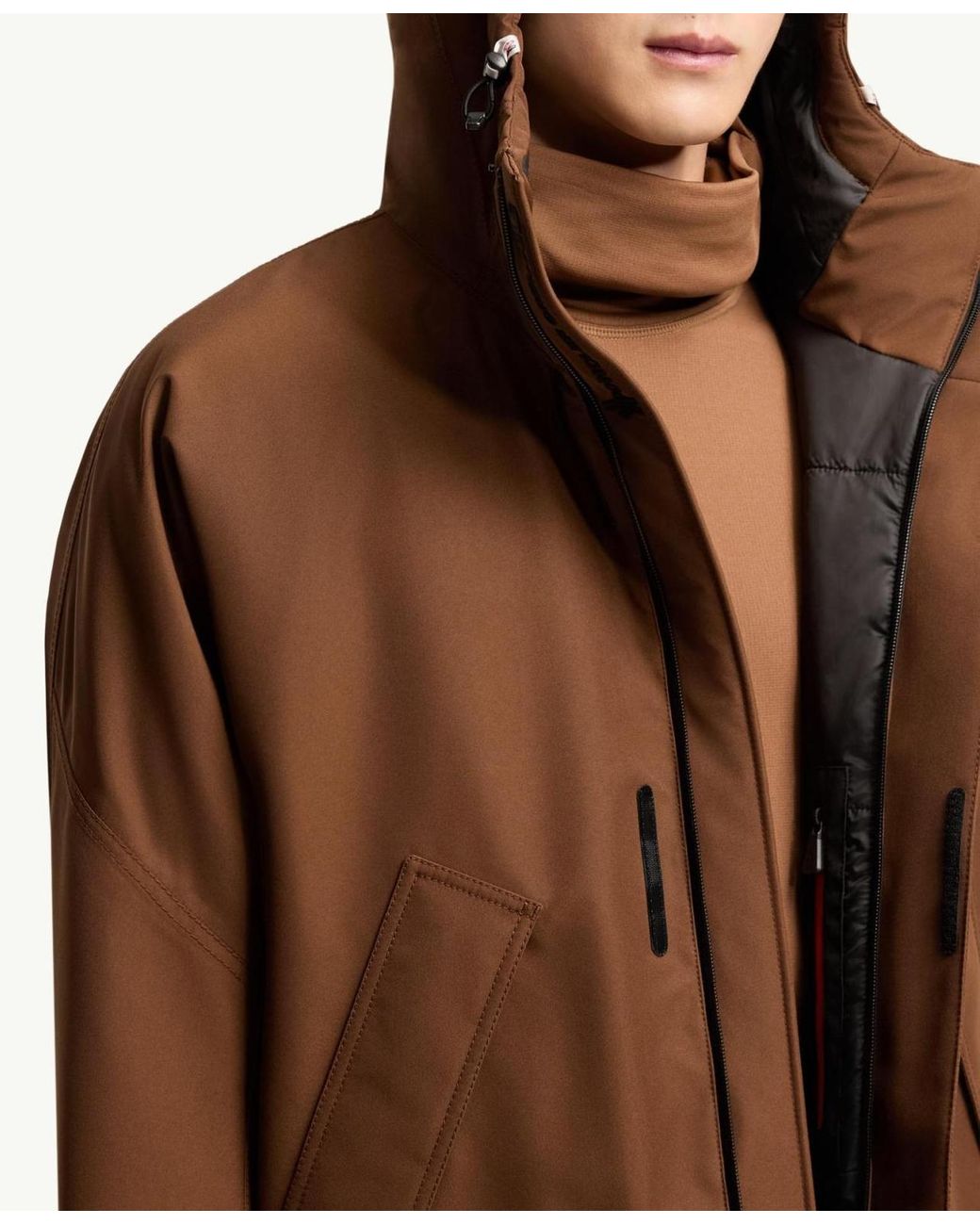 Moncler Brown Lambir Hooded Gore-Tex Ski Jacket for men