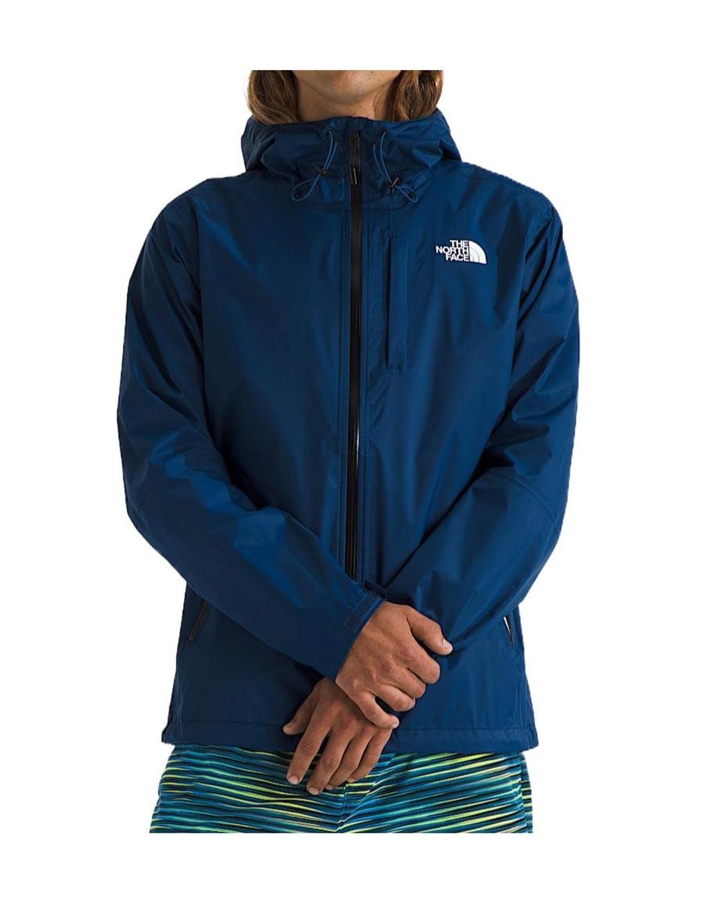 The North Face Blue Logo-Print Hooded Jacket for men