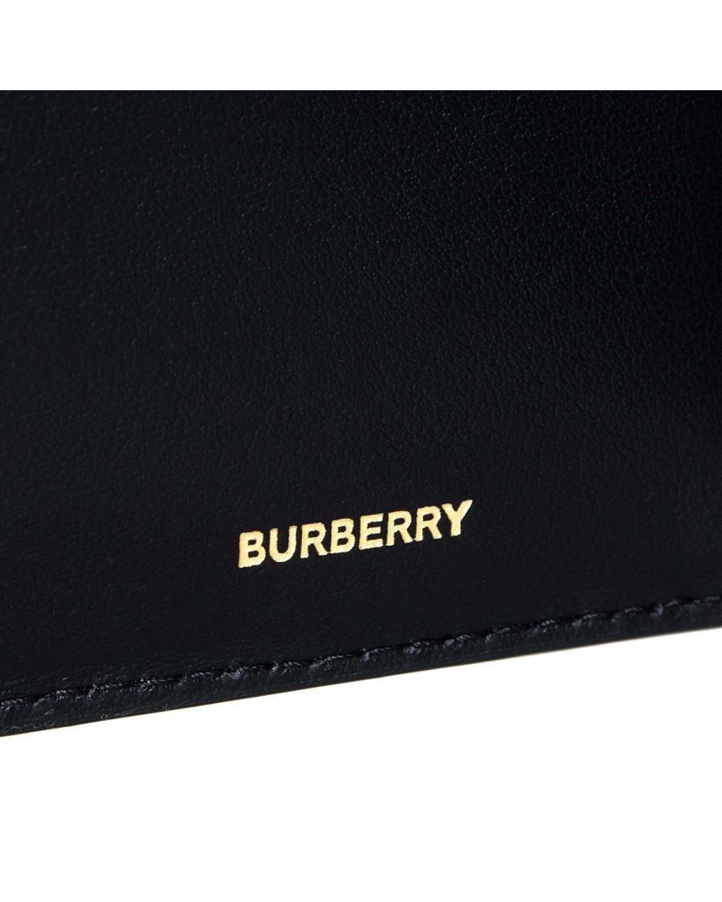 Burberry Black Checked Tri-Fold Wallet