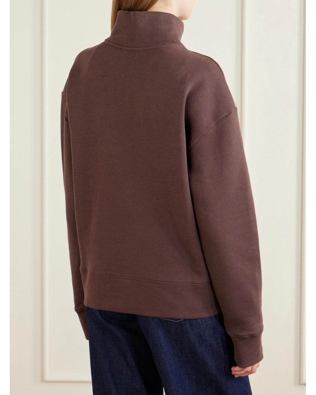 Studio Nicholson Brown Thalen Cotton-Jersey Fleece Sweatshirt