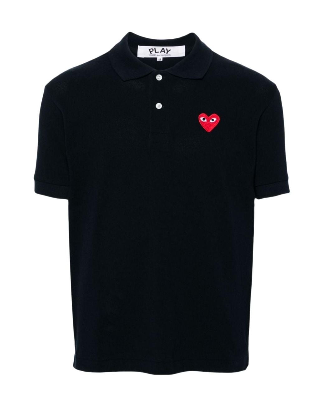 Comme des Garçons Black Short-Sleeved Polo Shirt for men