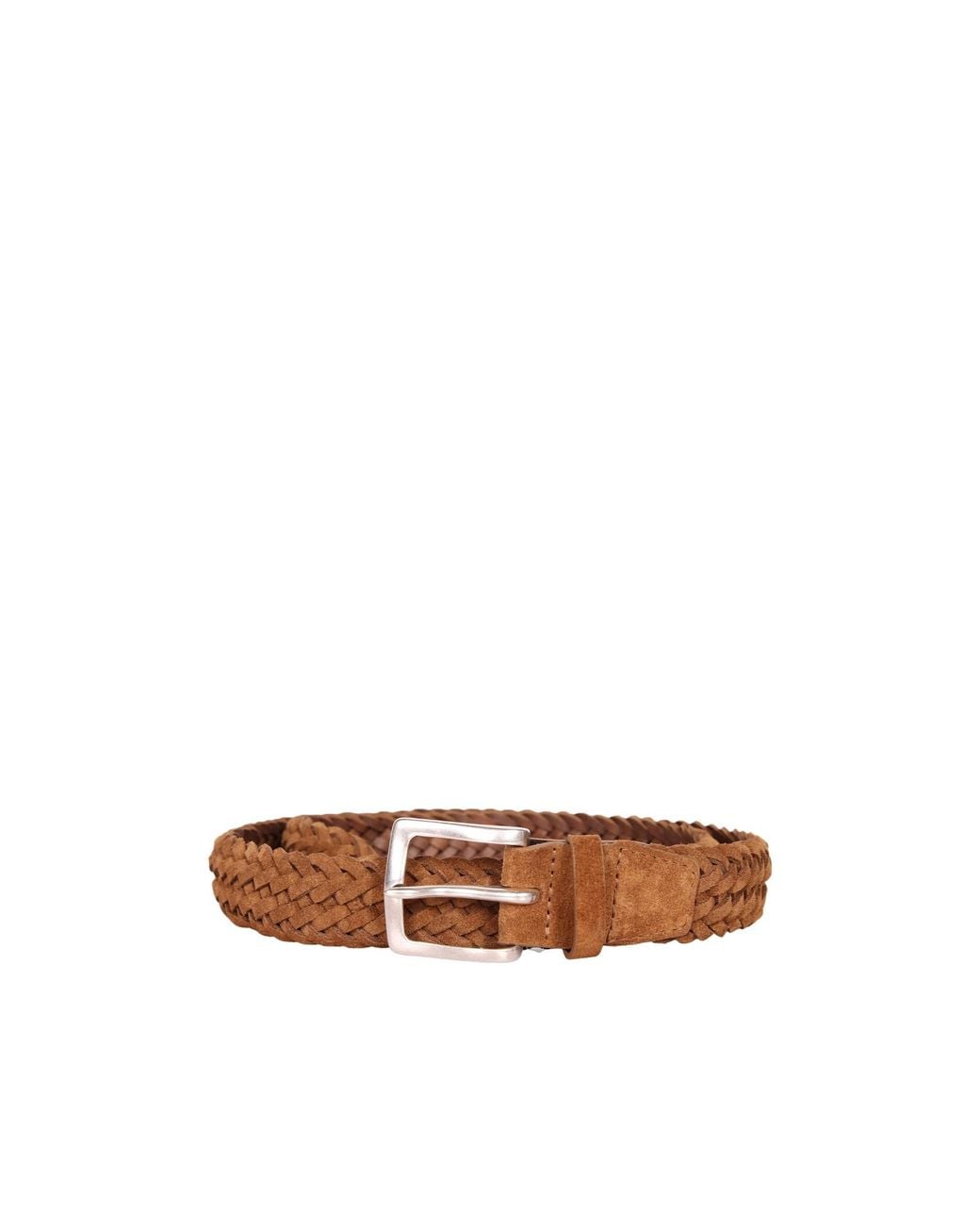 Orciani Brown Braided Belt for men
