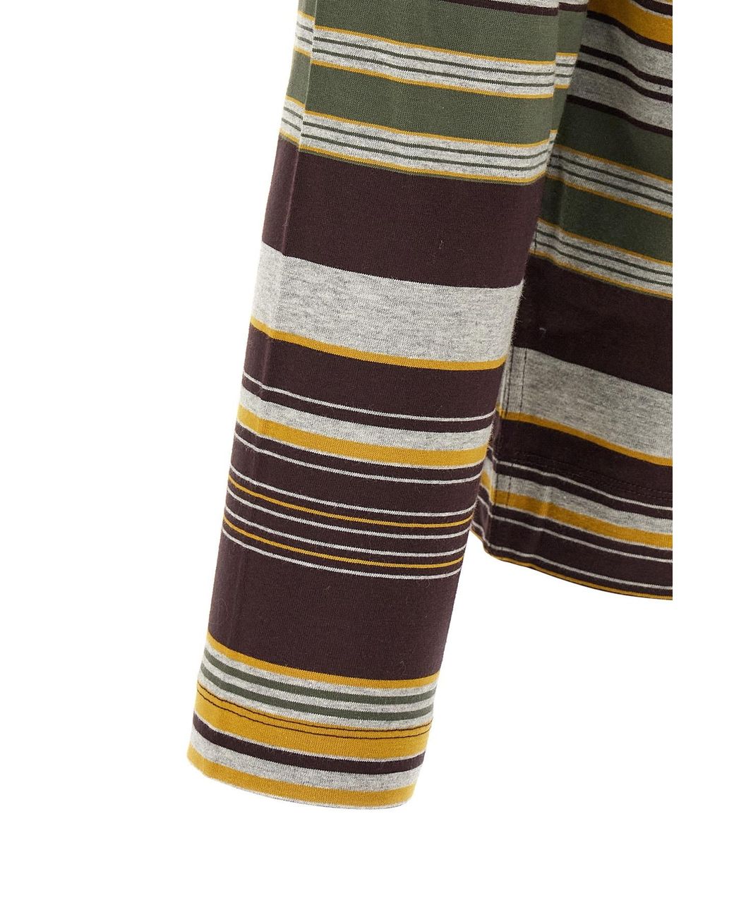 Dries Van Noten Black Striped Long Sleeved T-Shirt for men