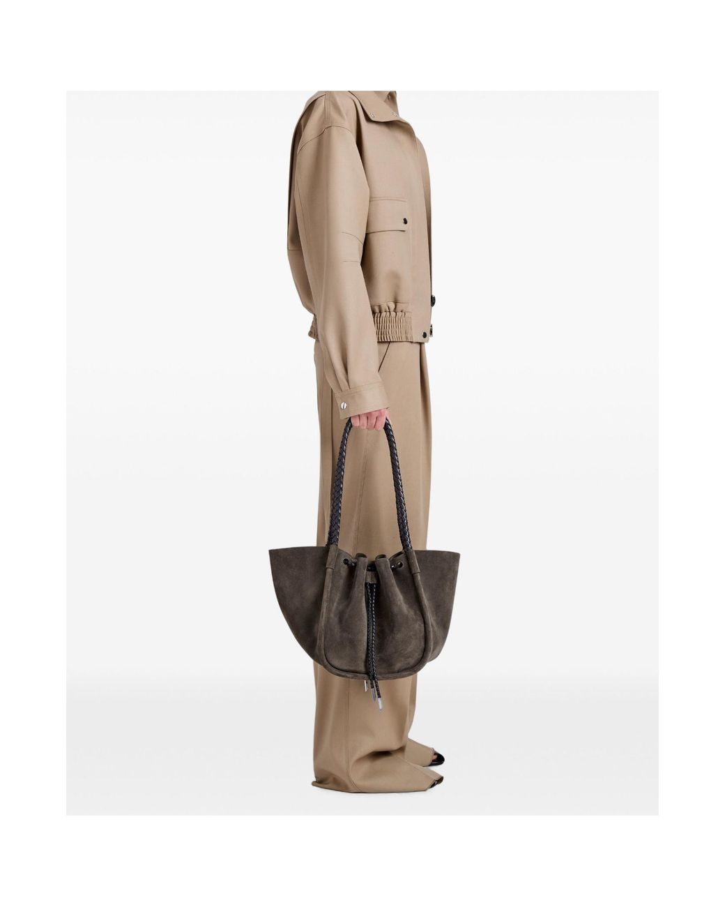 Proenza Schouler Brown Large Ruched Tote